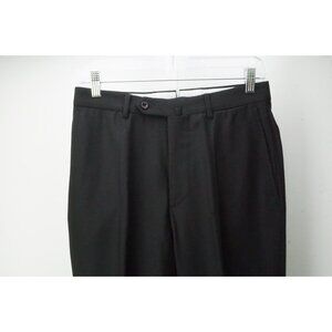 Incotex Black S100s High Comfort Wool Dress Pants Trousers 44 EU Brand NEW